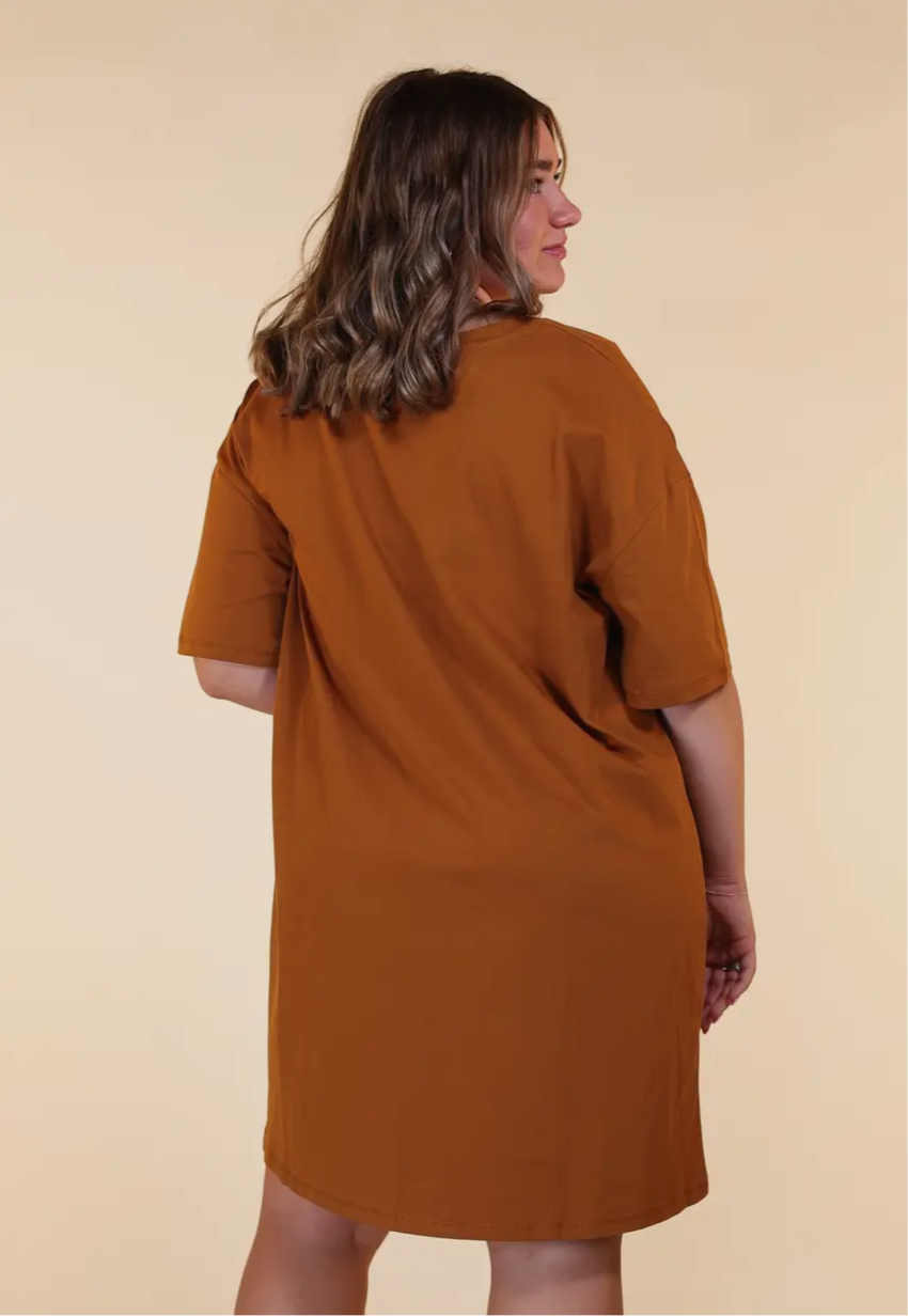 Rust T-Shirt Dress