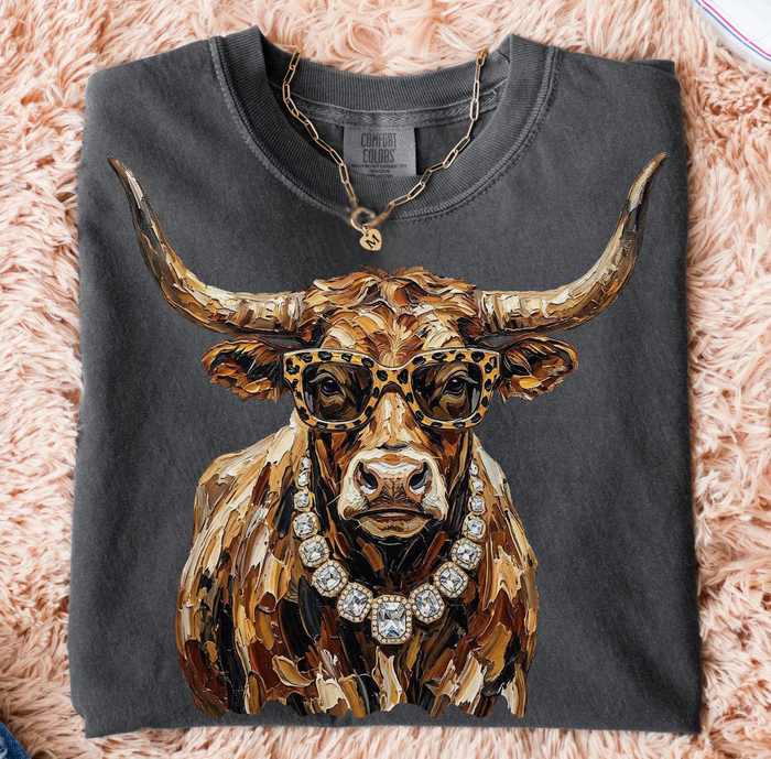 Glam Longhorn Graphic Tee PREORDER