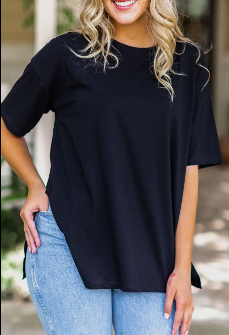 Side slit tee