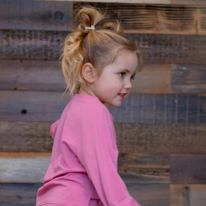 Crew Neck Jogger Set Raspberry Rose: Raspberry Rose French Terry / 3 Years