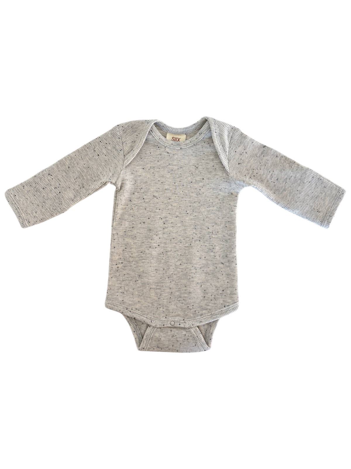 Heather Speckle Long Sleeve Bodysuit