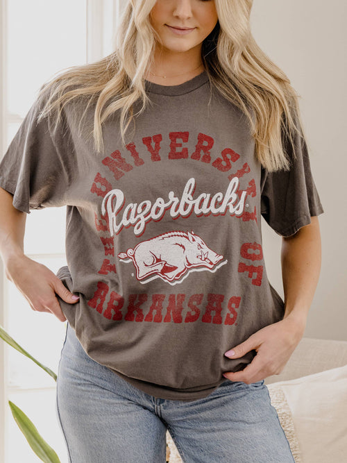 Arkansas Razorbacks Charcoal tee