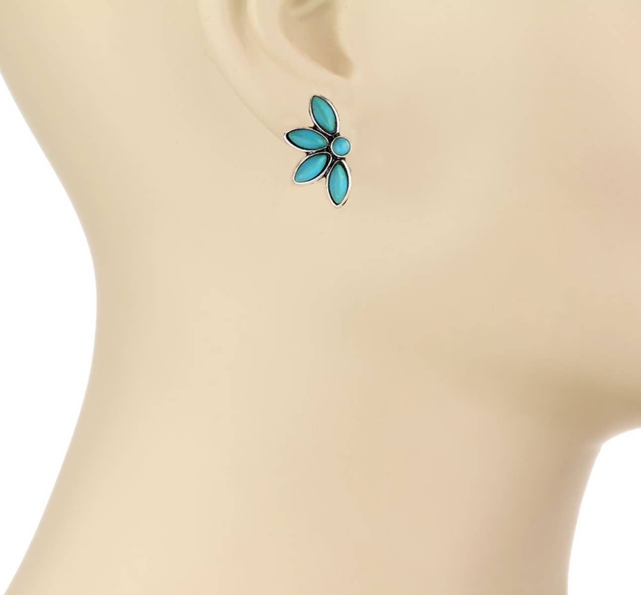 Western Stud Post Earrings : TURQUOISE