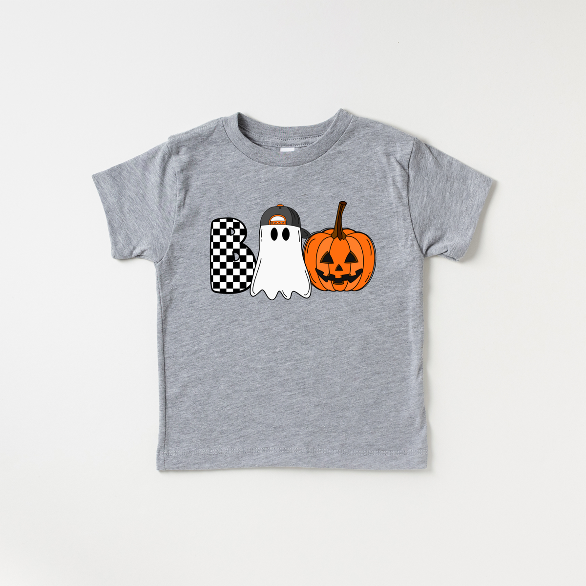 Boo Crew Boo Ghost Pumpkin Boys Halloween Kids Shirt  : Black / 12/18 Month
