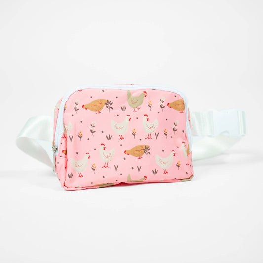 Pink Chickens Belt Bag