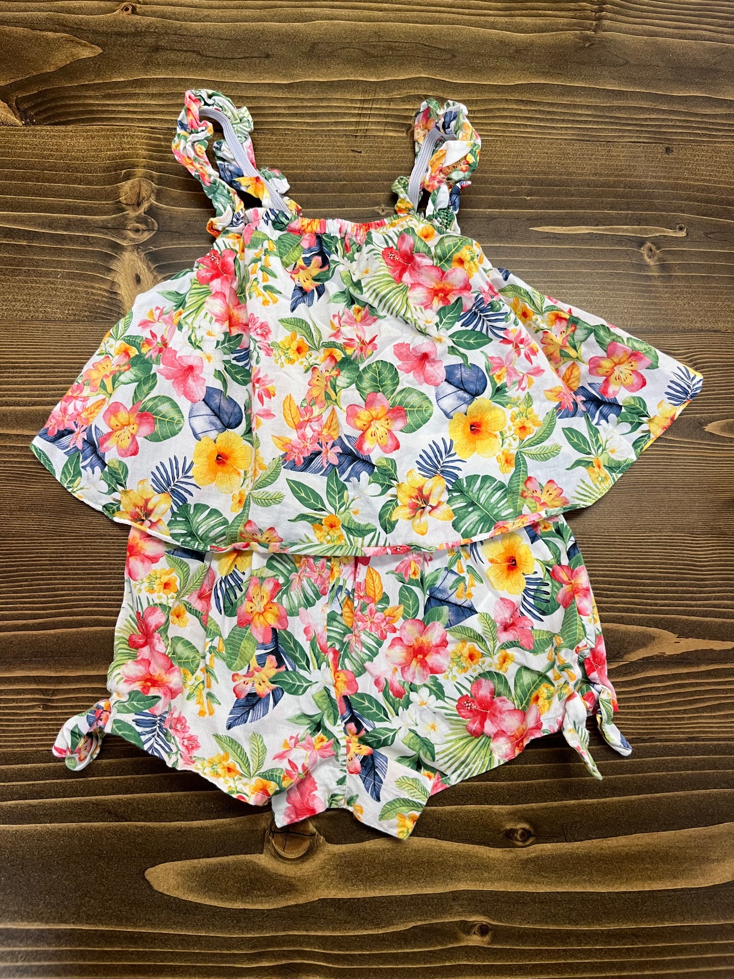 Mayoral tropical floral Romper