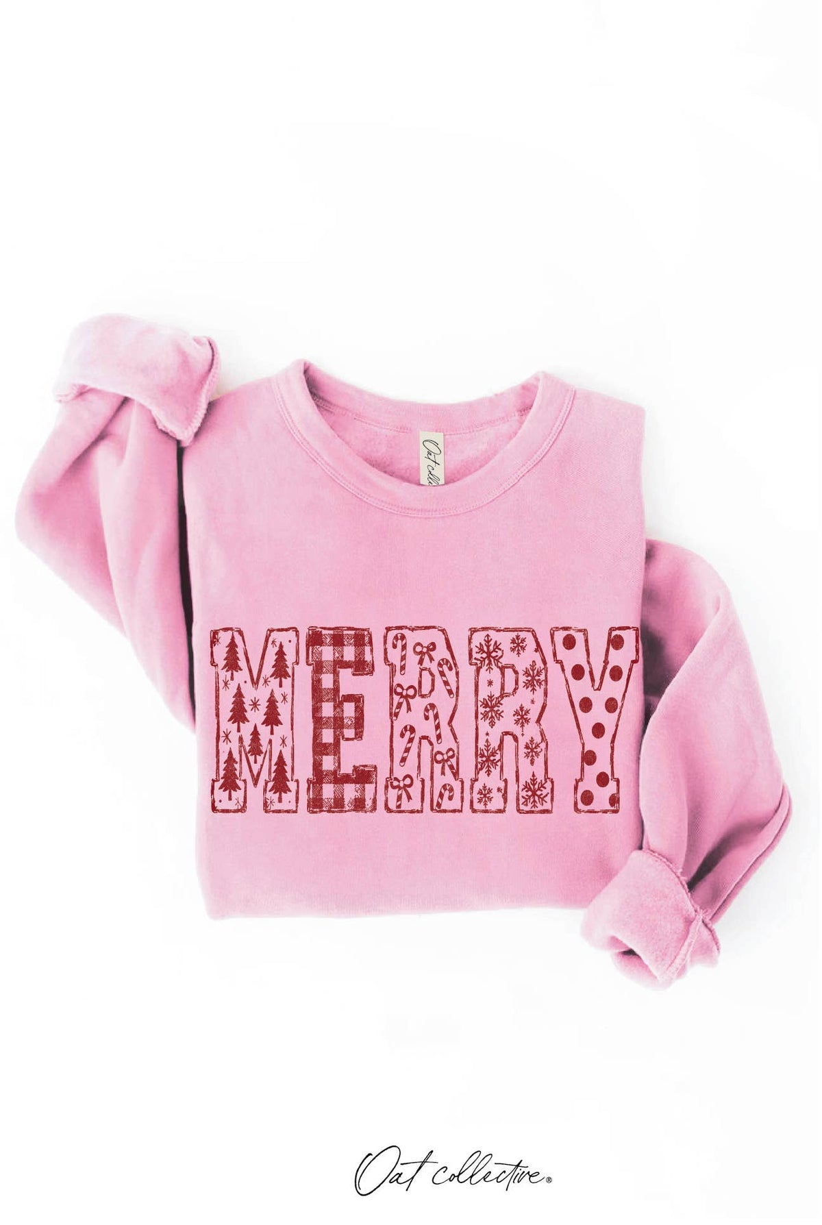 MERRY PATCH SKETCH Graphic Sweatshirt : HEATHER FOREST / M