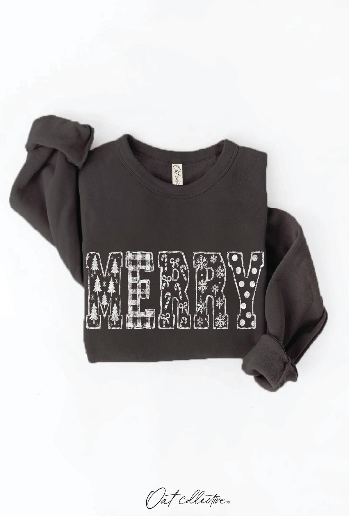 MERRY PATCH SKETCH Graphic Sweatshirt : HEATHER FOREST / M