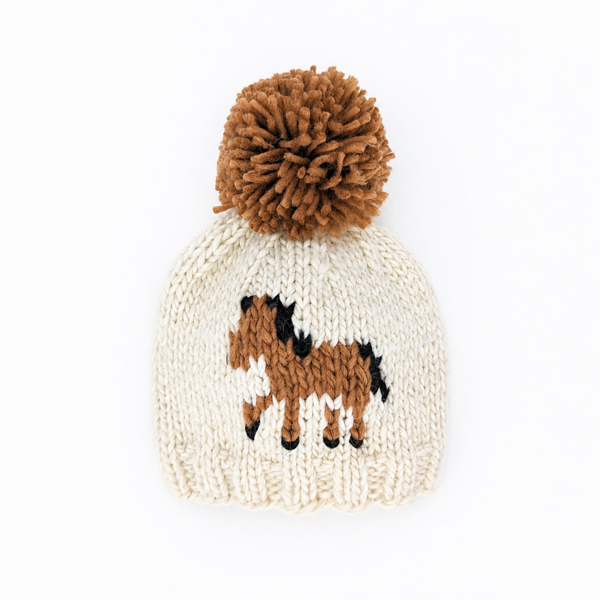 Pony knit hat