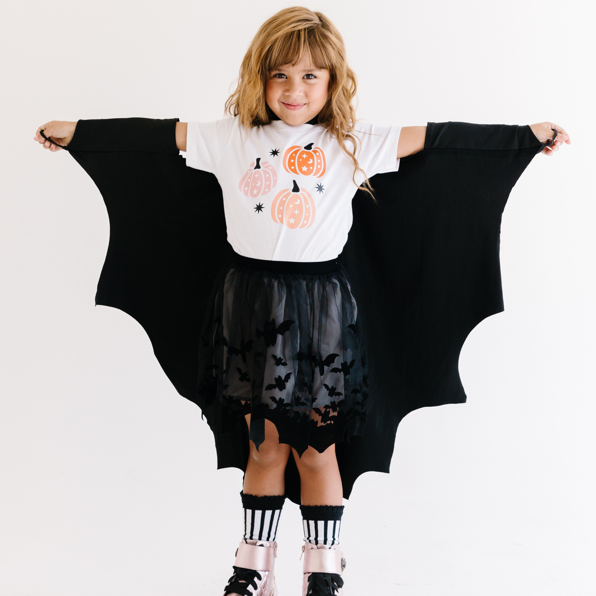 Cute Pumpkin Halloween Spooky Toddler and Youth Shirt: Pink / 2T