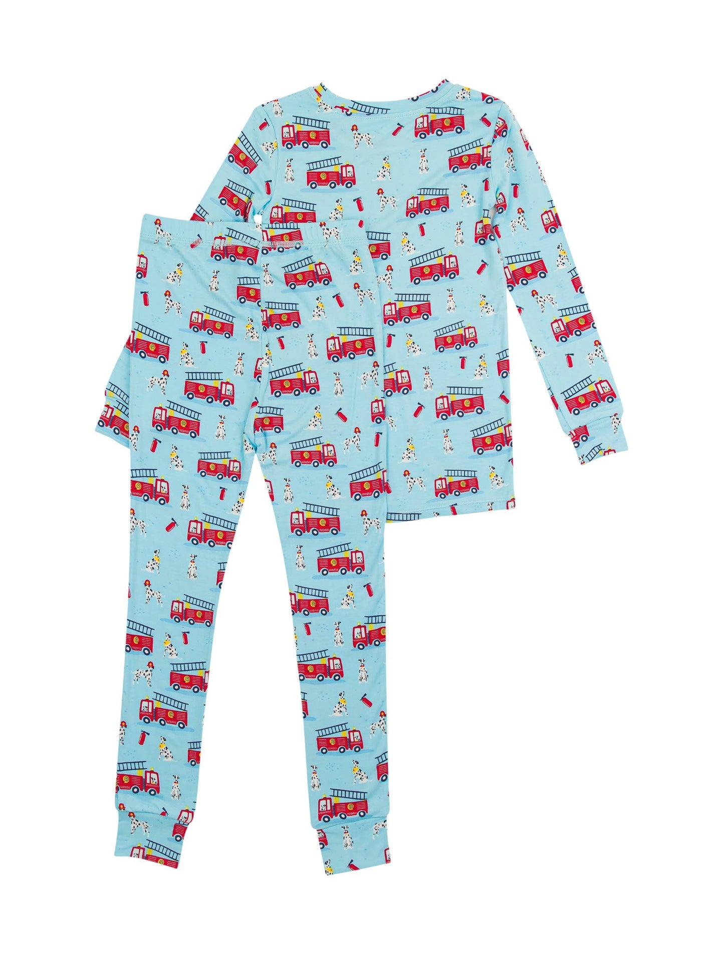 SoftSnooze™ Kids Bamboo Viscose Paws To The Rescue Long Sleeve Pajama Set: Blue / 12-18m