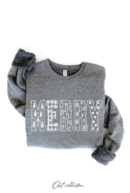 MERRY PATCH SKETCH Graphic Sweatshirt : HEATHER FOREST / M