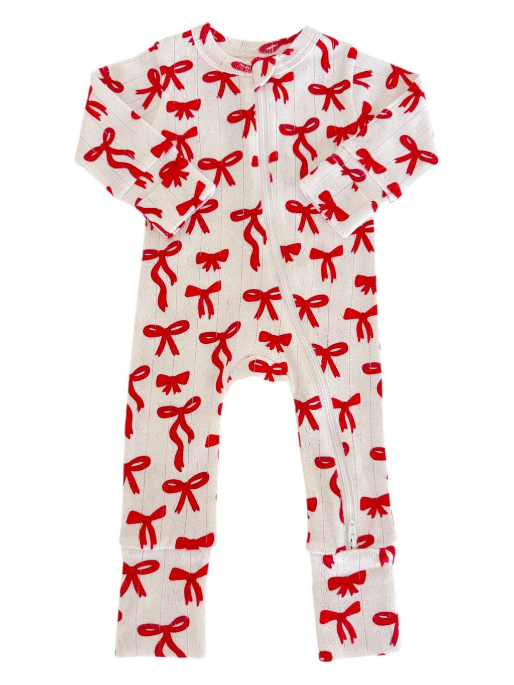 Organic Red Bows Romper