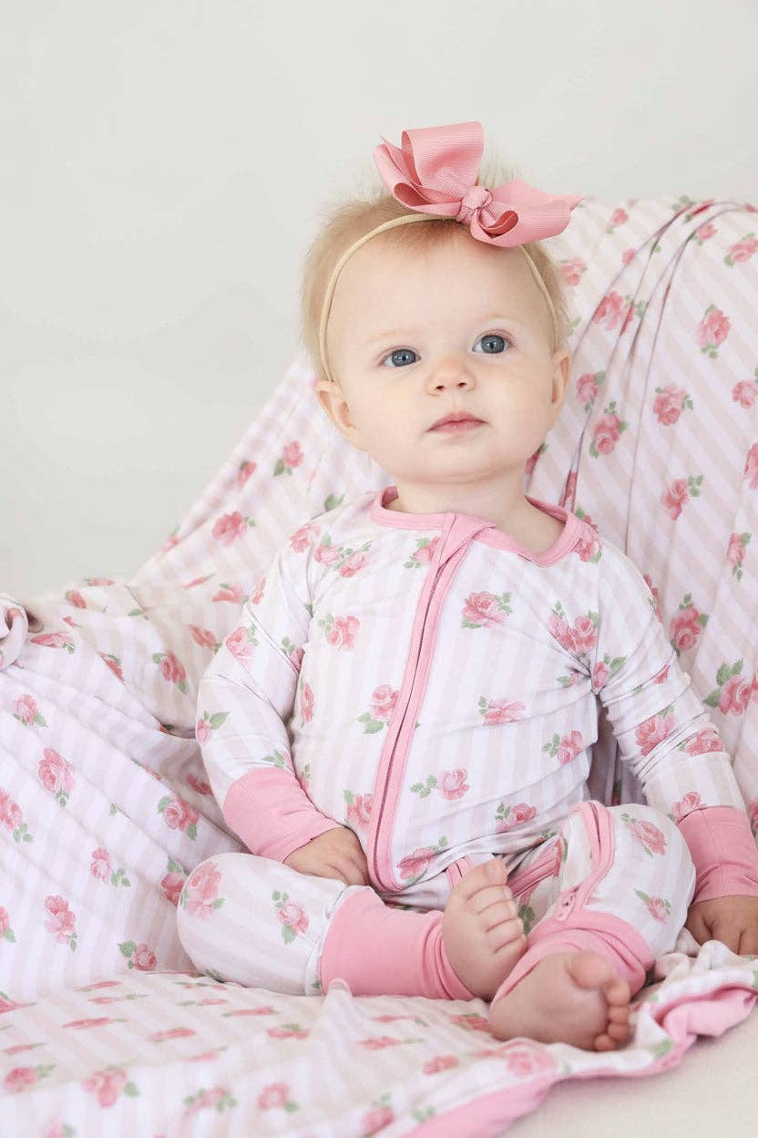 Rosy Stripe Convertible Romper