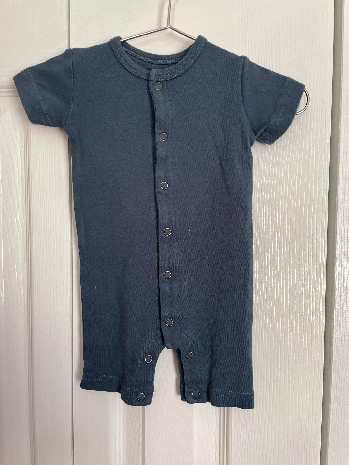 Organic cotton Blue Romper 3-6M