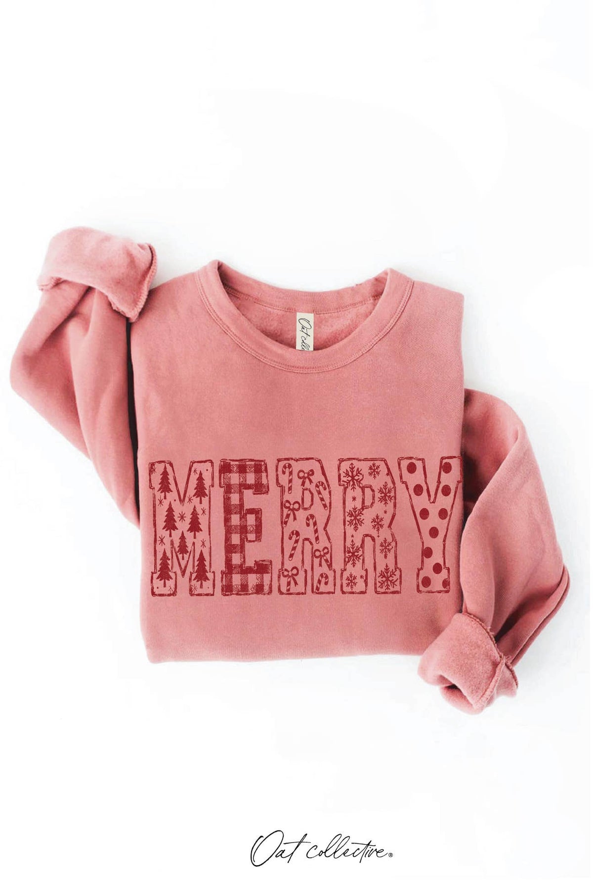 MERRY PATCH SKETCH Graphic Sweatshirt : HEATHER FOREST / M