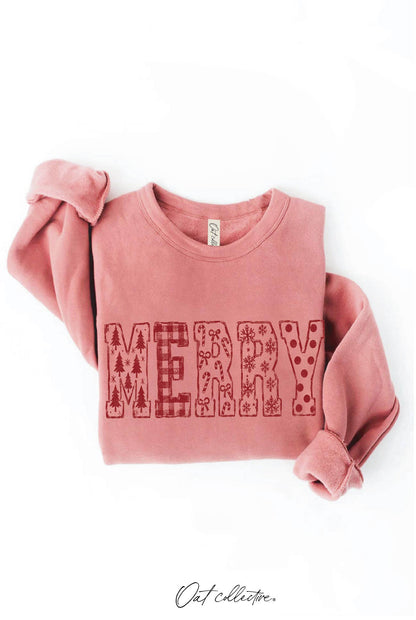 MERRY PATCH SKETCH Graphic Sweatshirt : HEATHER FOREST / M