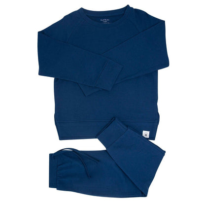 Crew Neck Jogger Set Deep Navy: Deep Navy French Terry / 2 Years