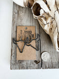 Rhinestone Steer Bull Head Earrings: BLACK
