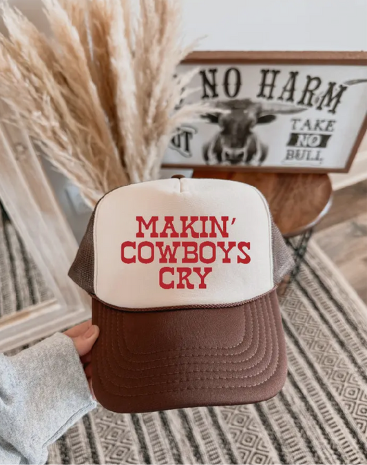 Making cowboys cry trucker hat