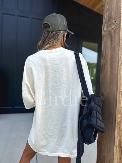 Life Happens Dogs Help Graphic Tee on Ivory: M