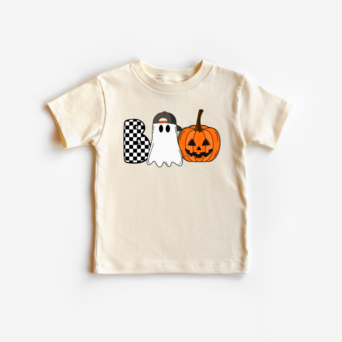 Boo Crew Boo Ghost Pumpkin Boys Halloween Kids Shirt  : Black / 12/18 Month