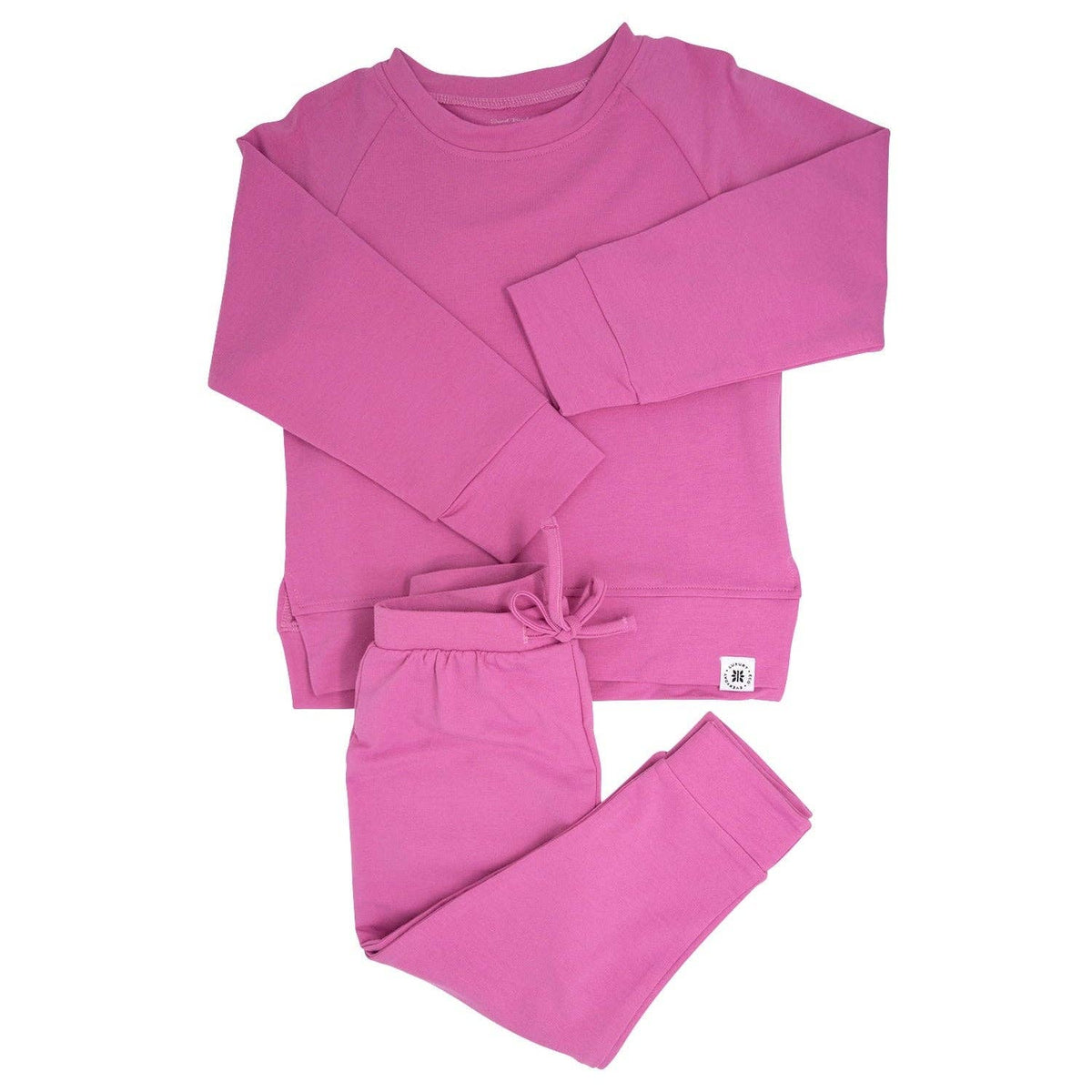 Crew Neck Jogger Set Raspberry Rose: Raspberry Rose French Terry / 8 Years