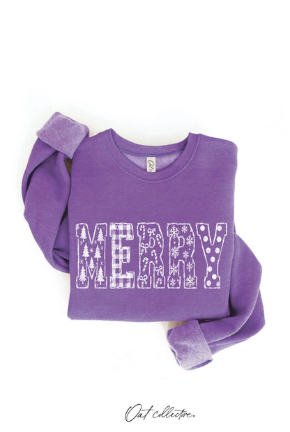 MERRY PATCH SKETCH Graphic Sweatshirt : HEATHER FOREST / M