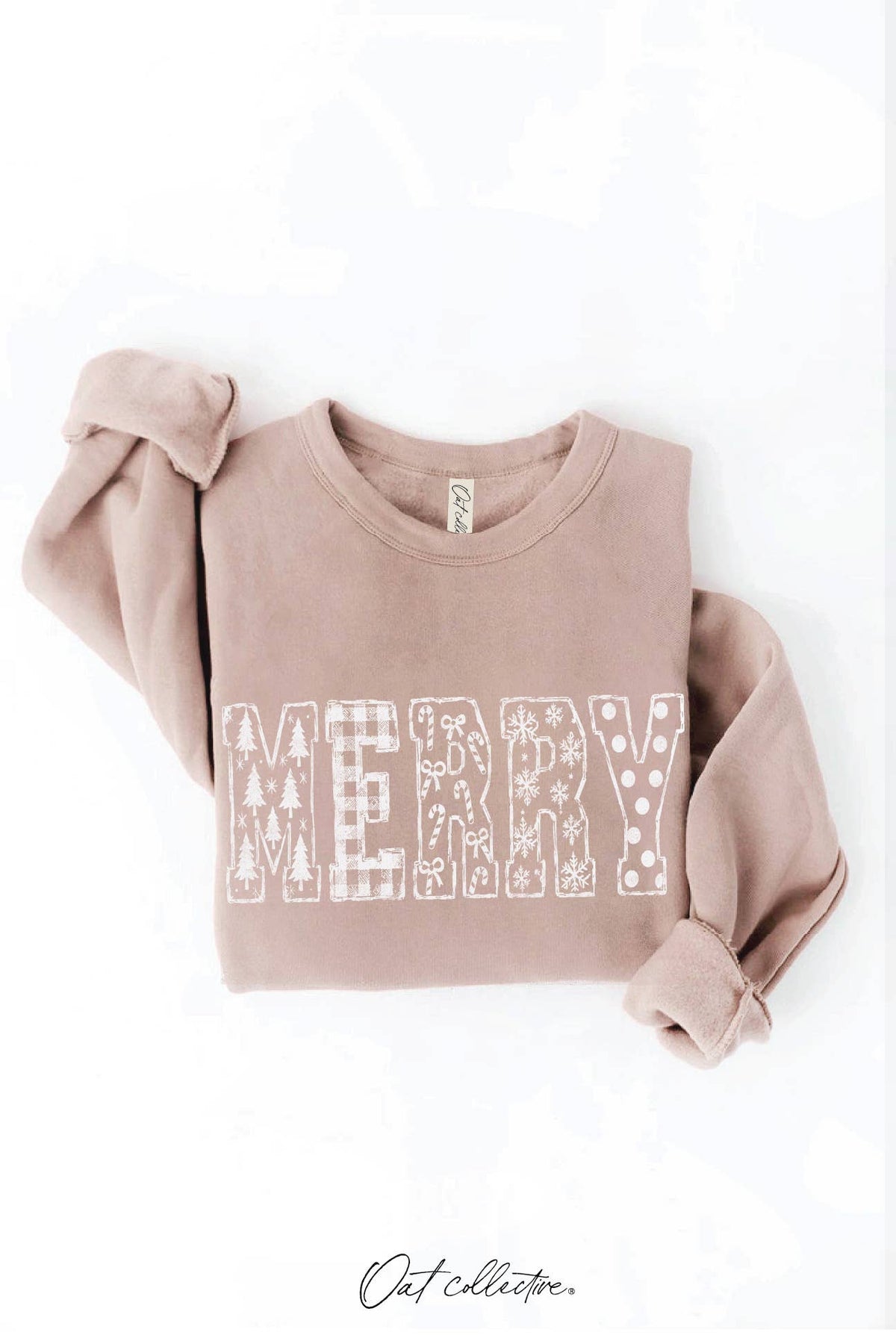 MERRY PATCH SKETCH Graphic Sweatshirt : HEATHER FOREST / M