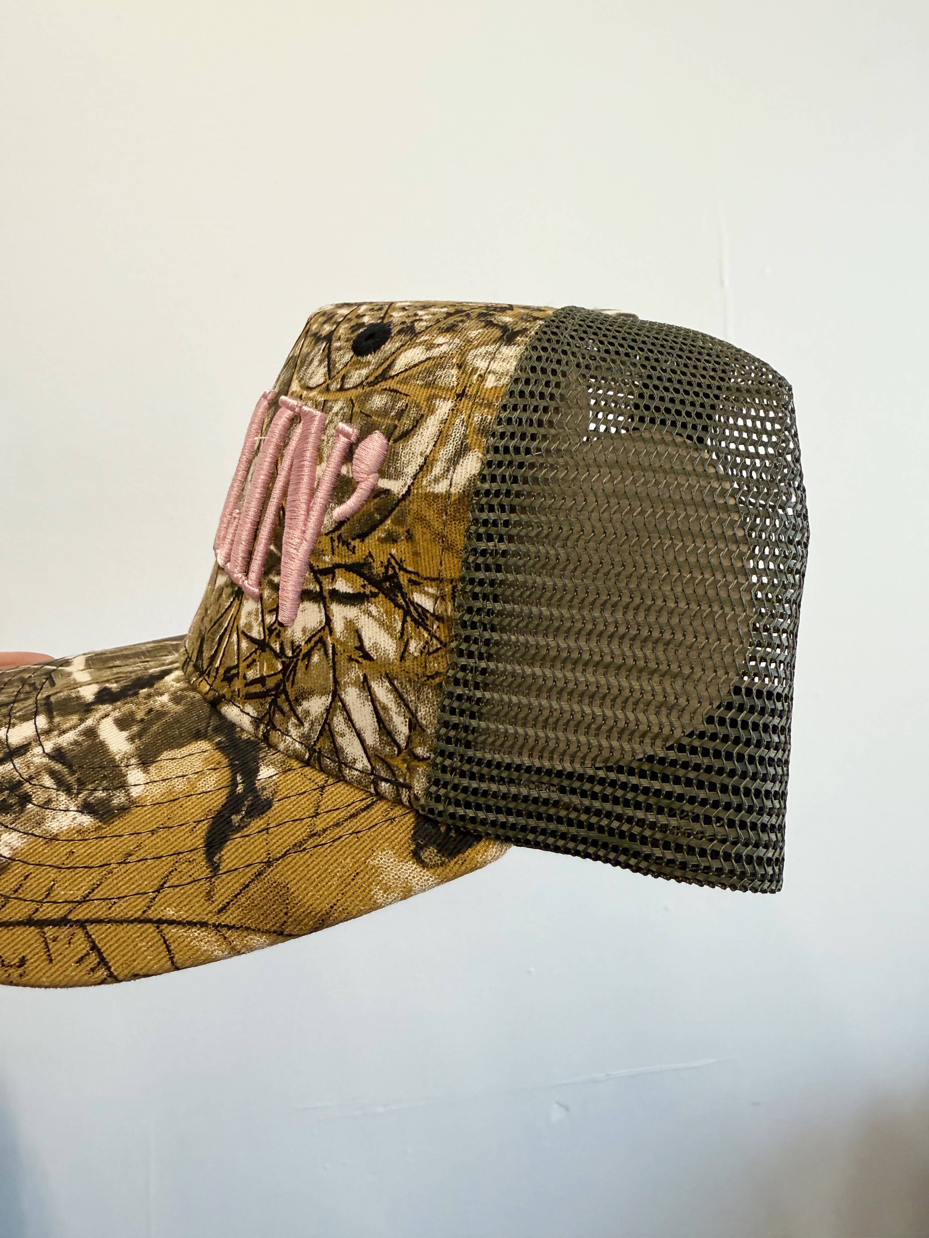 DARLIN' Vintage Camo Trucker Hat