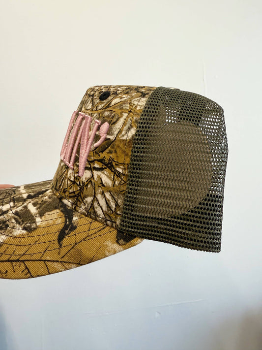 DARLIN' Vintage Camo Trucker Hat