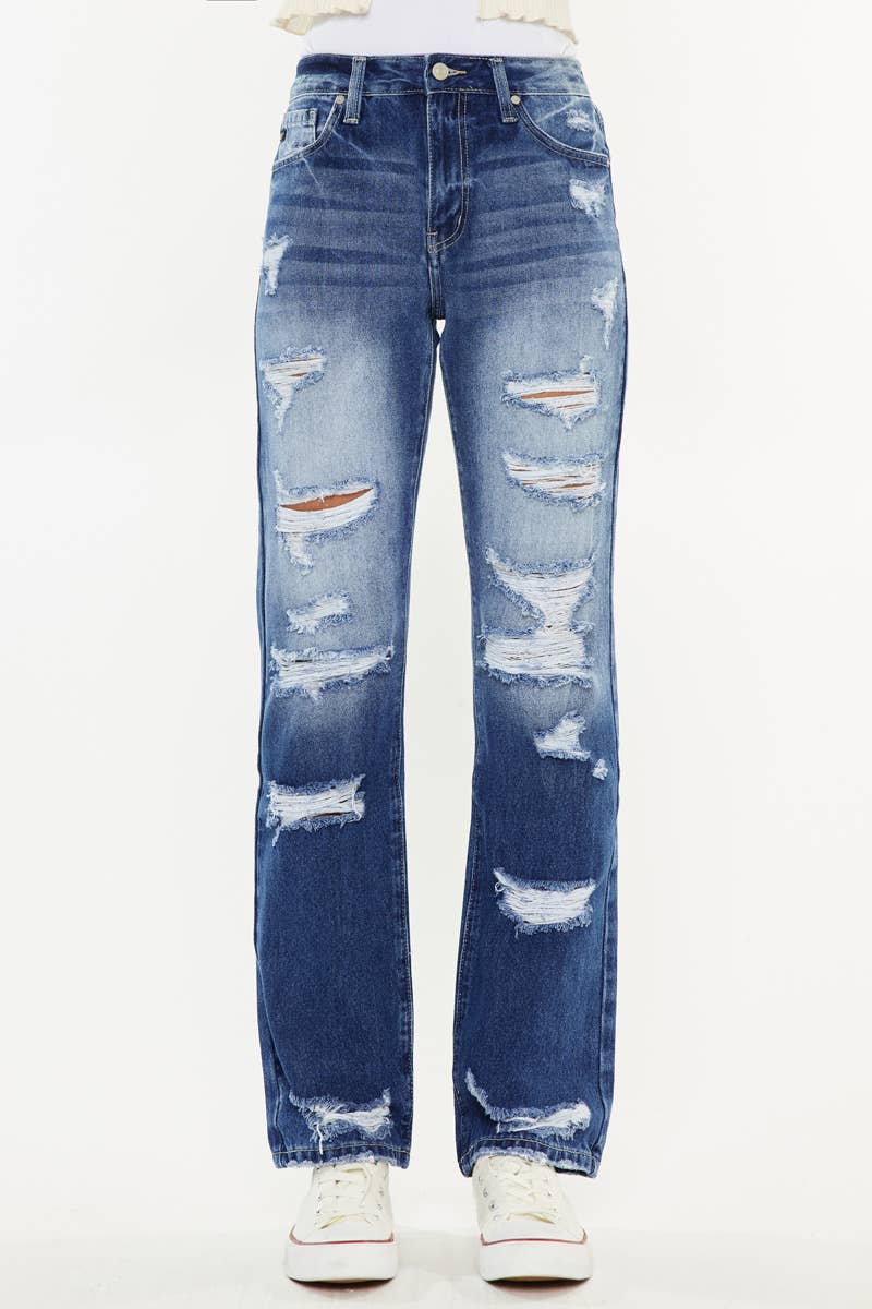 High Rise Distressed Jeans
