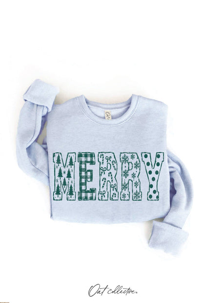 MERRY PATCH SKETCH Graphic Sweatshirt : HEATHER FOREST / M