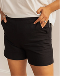 Black Linen shorts