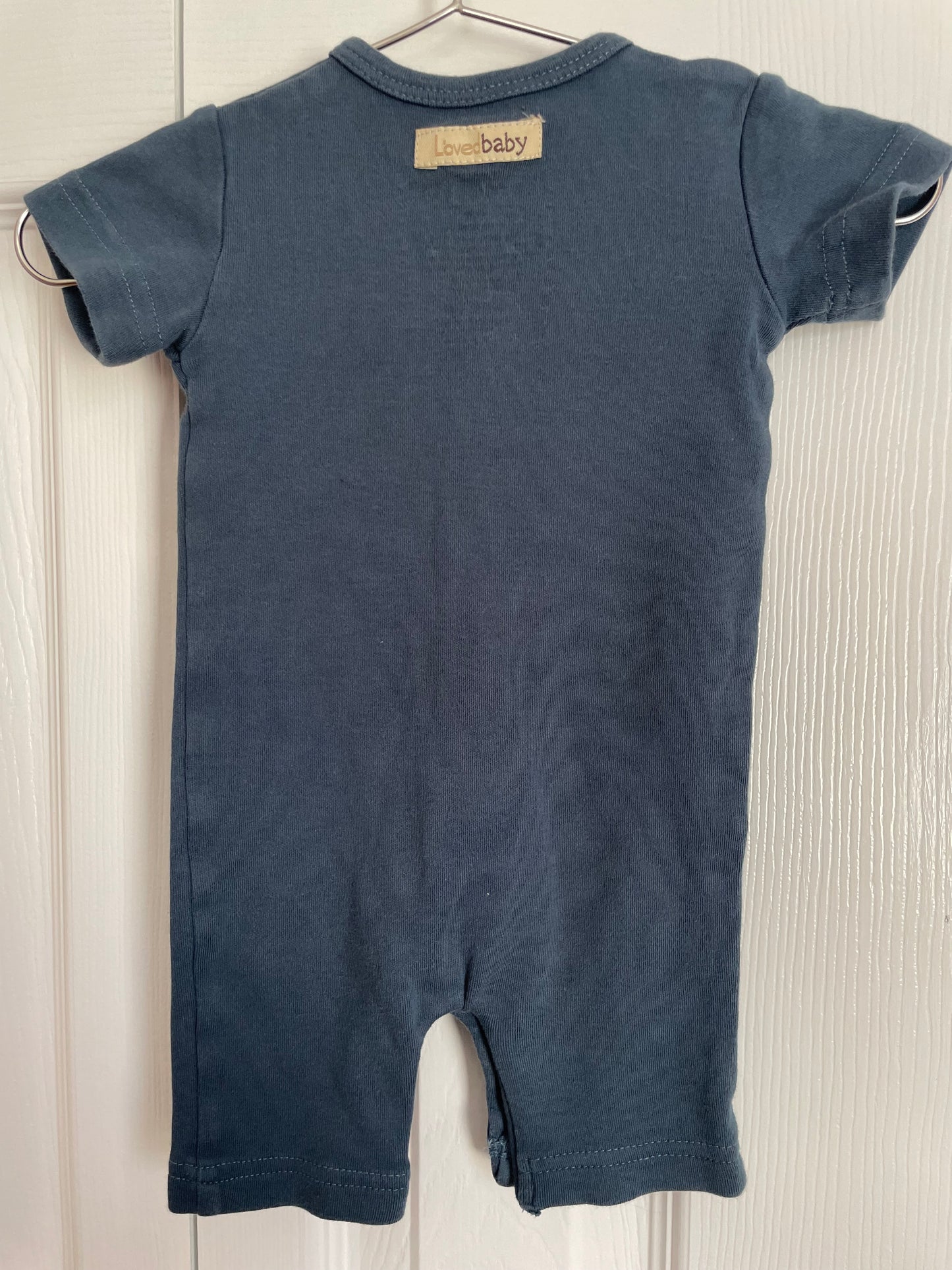 Organic cotton Blue Romper 3-6M