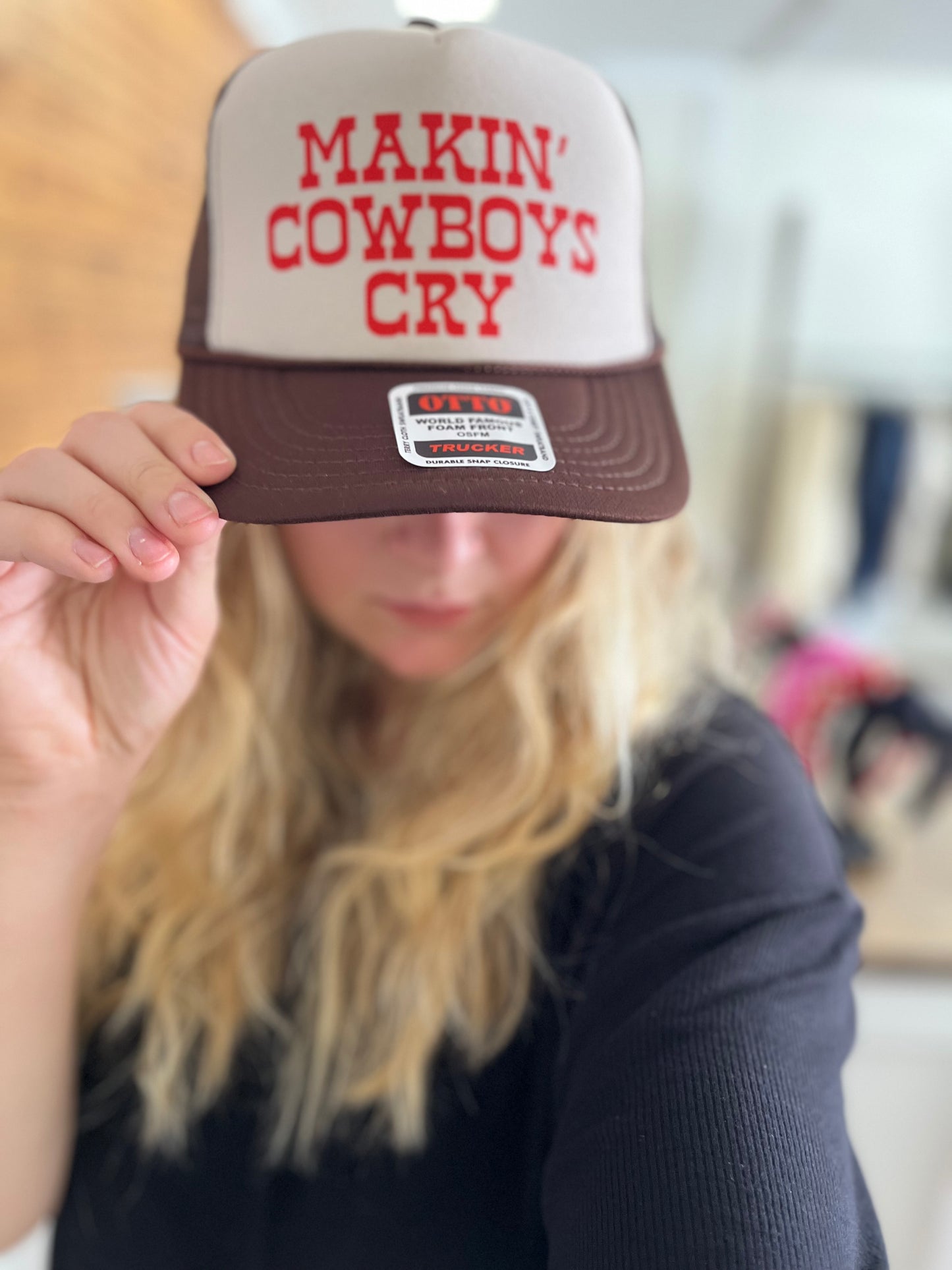 Making cowboys cry trucker hat