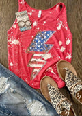 Stars and Stripes bolt Tank Top