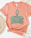 Turquoise Boot Stitch Tee