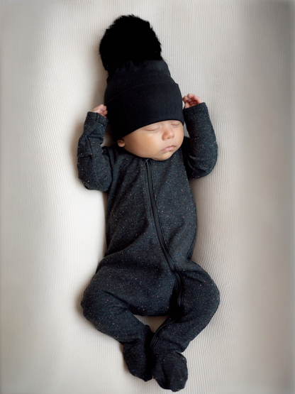 Charcoal Speckle Footie
