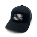 Firearm Flag Woven Patch Hat: Black / Curved Bill Snapback