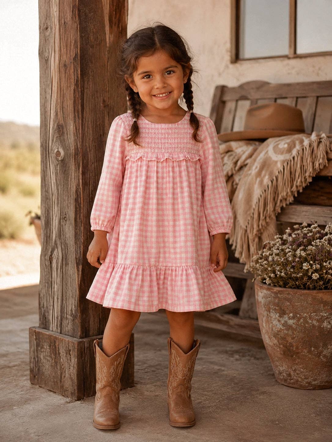 Smocked Ruffle Tiered Dress