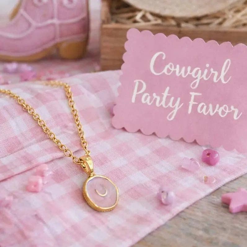 Precious Pink Horseshoe Necklace PREORDER