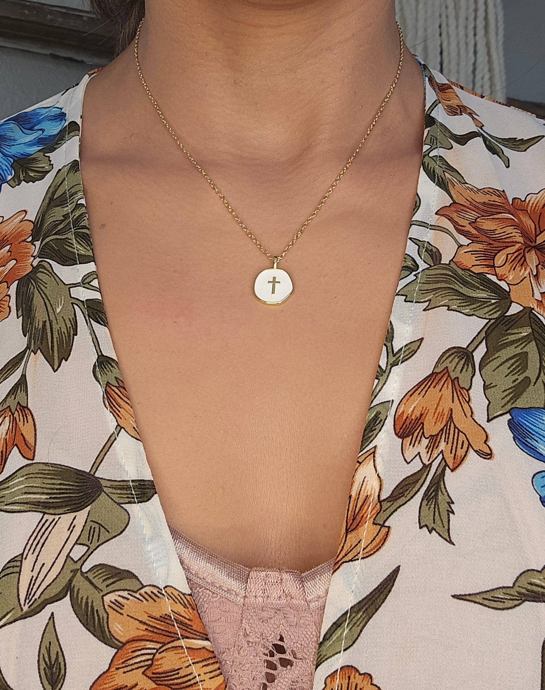 Gold Plated Cross Pendant Necklace