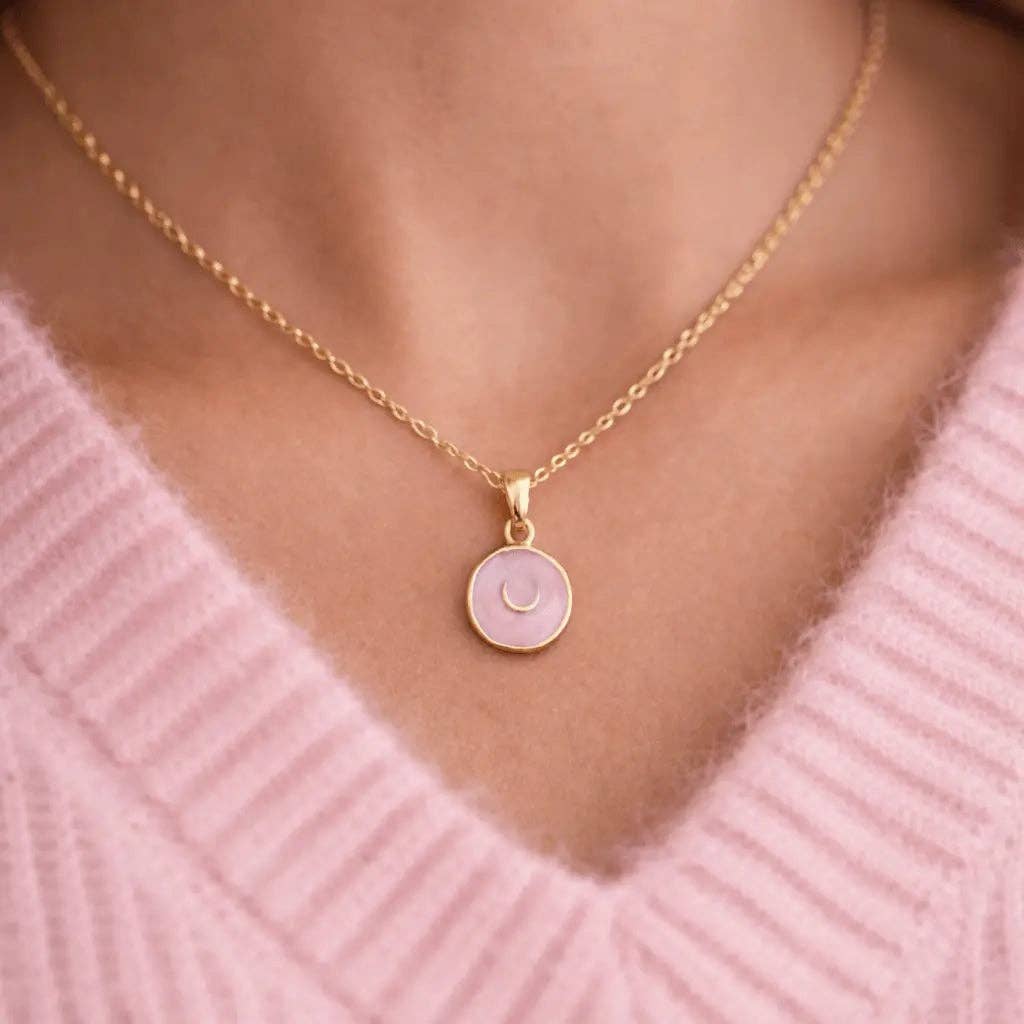 Precious Pink Horseshoe Necklace PREORDER