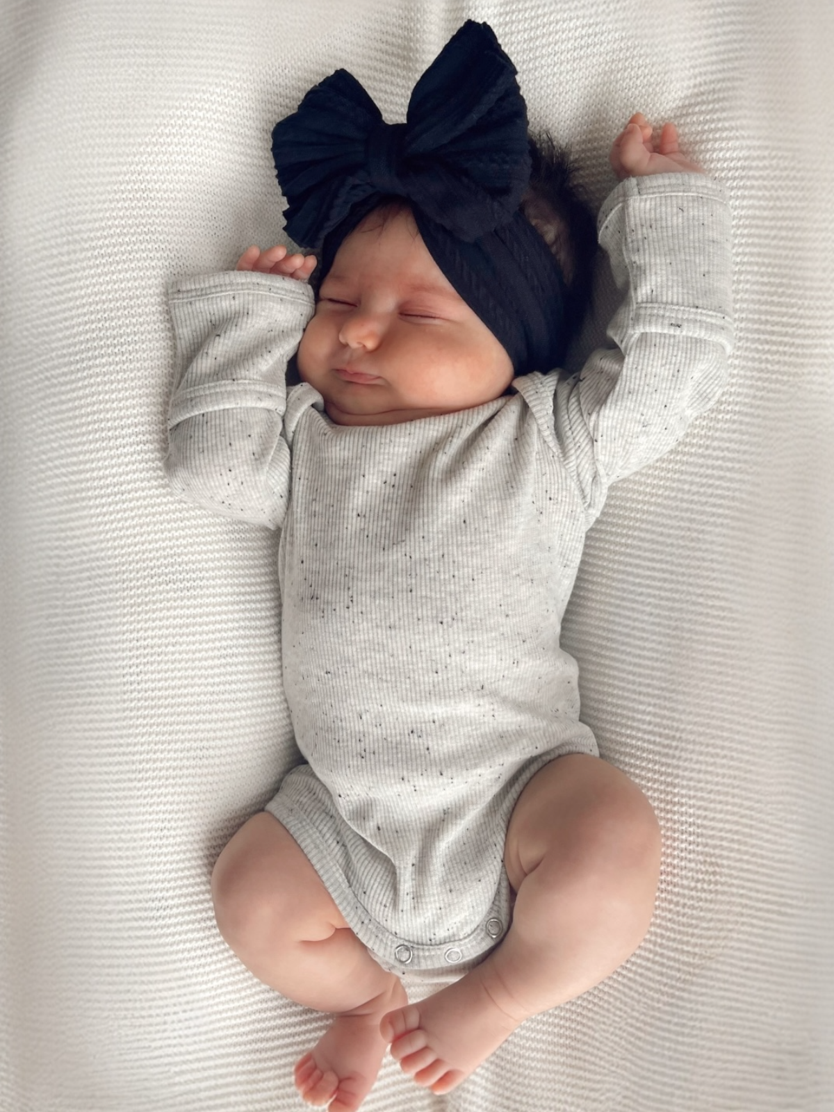 Heather Speckle Long Sleeve Bodysuit