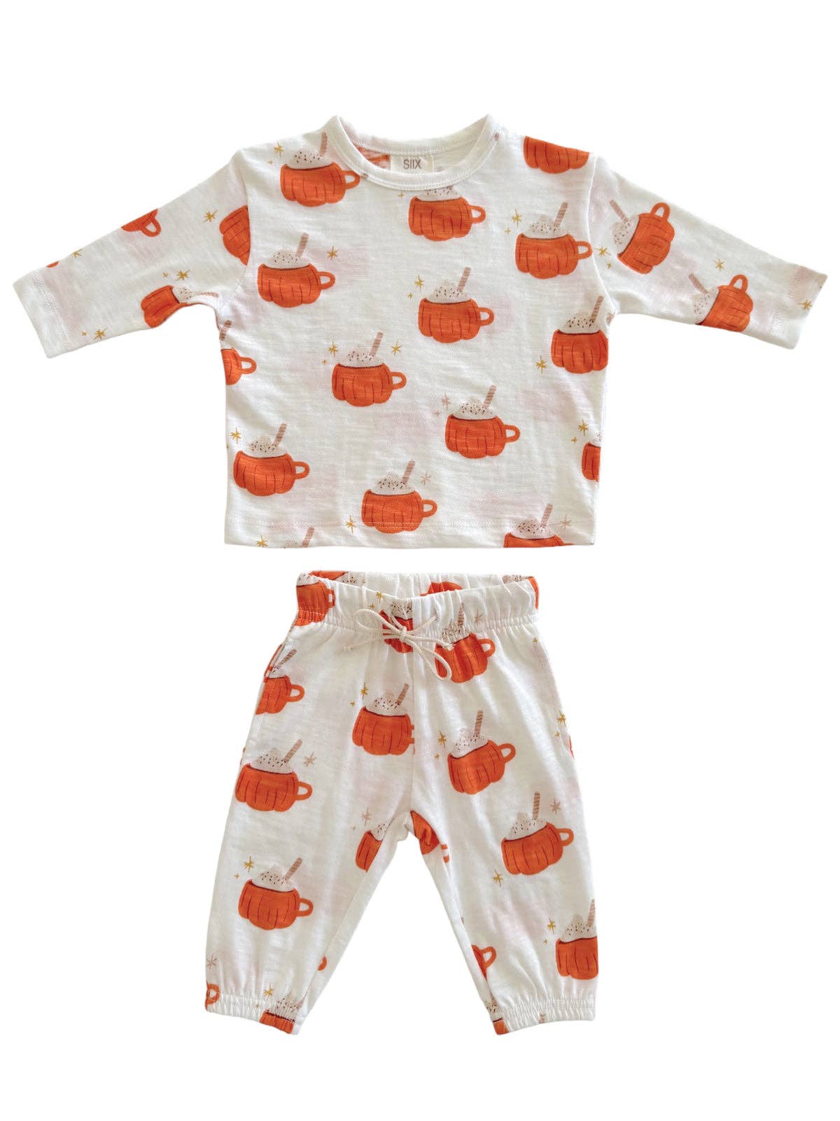 Pumpkin Mug Organic Long Sleeve Tee & Pant Set