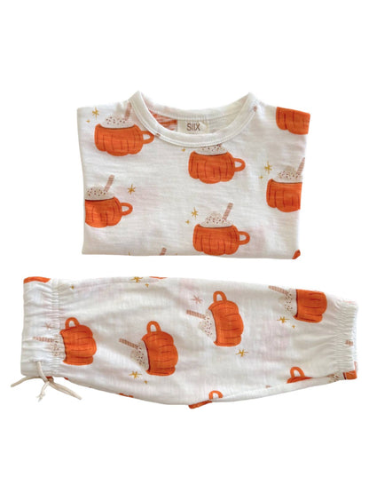 Pumpkin Mug Organic Long Sleeve Tee & Pant Set