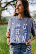 Acid Washed Touchdown Tee
